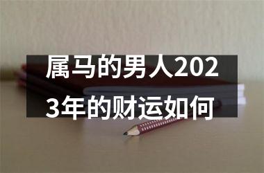 属马的男人2023年的财运如何