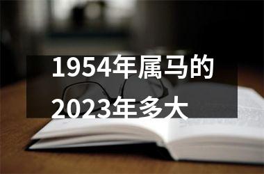 1954年属马的2023年多大