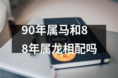 90年属马和88年属龙相配吗