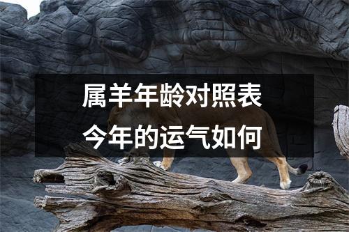 属羊年龄对照表今年的运气如何