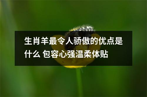 生肖羊令人骄傲的优点是什么包容心强温柔体贴