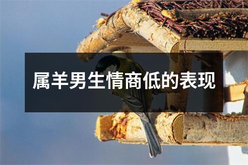 属羊男生情商低的表现