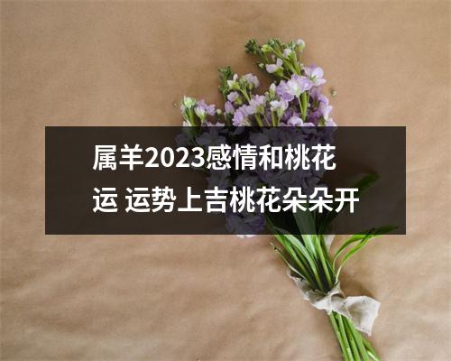 属羊2023感情和桃花运运势上吉桃花朵朵开