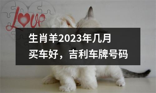 生肖羊2023年几月买车好，吉利车牌号码