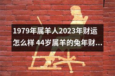 1979年属羊人2023年财运怎么样 44岁属羊的兔年财气好吗