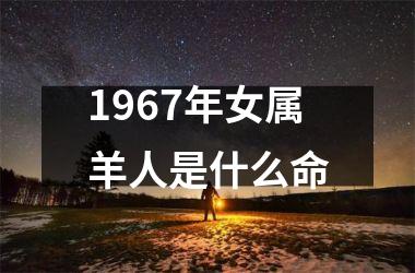 1967年女属羊人是什么命