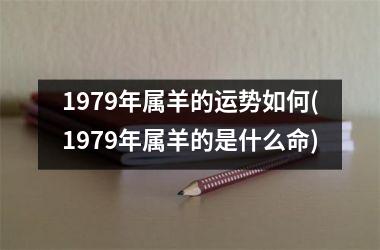 1979年属羊的运势如何(1979年属羊的是什么命)