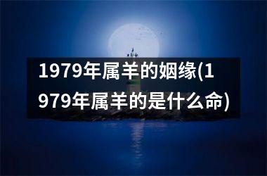 1979年属羊的姻缘(1979年属羊的是什么命)