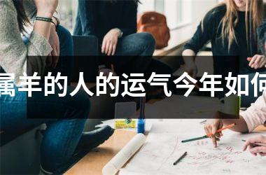 属羊的人的运气今年如何