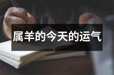 属羊的今天的运气