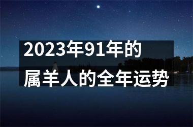 2025年91年的属羊人的全年运势