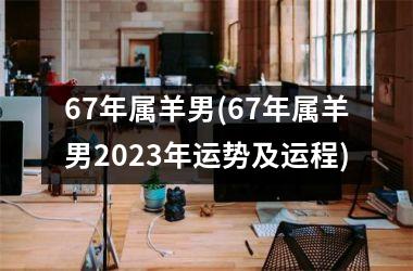 67年属羊男(67年属羊男2025年运势及运程)