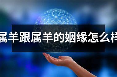 属羊跟属羊的姻缘怎么样