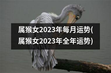属猴女2023年每月运势(属猴女2023年全年运势)