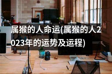 属猴的人命运(属猴的人2025年的运势及运程)