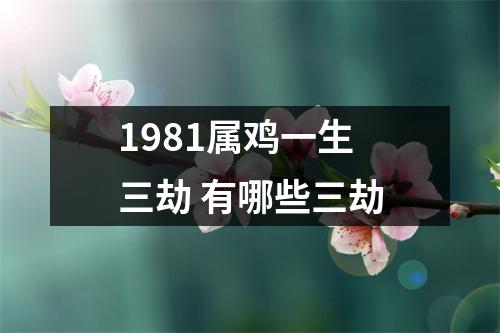 <h3>1981属鸡一生三劫有哪些三劫