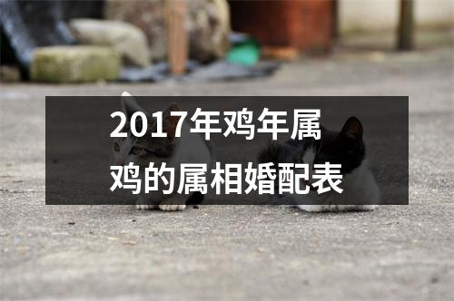 2017年鸡年属鸡的属相婚配表