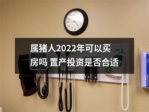 属猪人2025年可以买房吗置产投资是否合适