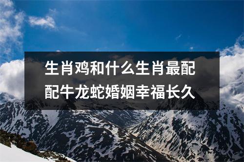 生肖鸡和什么生肖配配牛龙蛇婚姻幸福长久