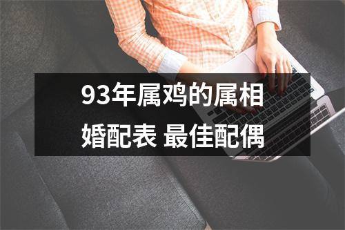 93年属鸡的属相婚配表佳配偶