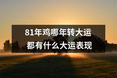 81年鸡哪年转大运都有什么大运表现