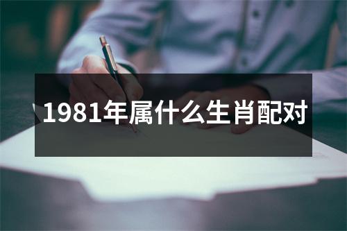 1981年属什么生肖配对