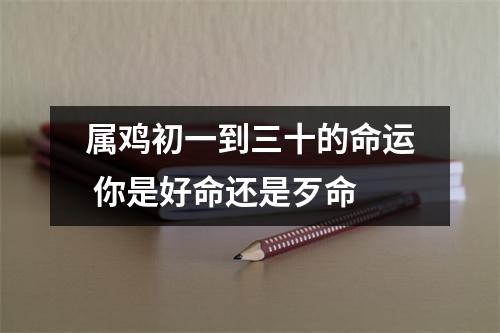 <h3>属鸡初一到三十的命运你是好命还是歹命