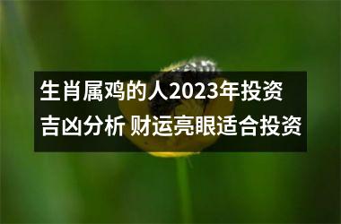 <h3>生肖属鸡的人2025年投资吉凶分析 财运亮眼适合投资