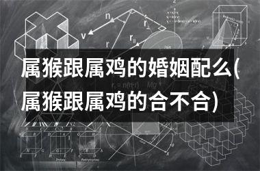 属猴跟属鸡的婚姻配么(属猴跟属鸡的合不合)