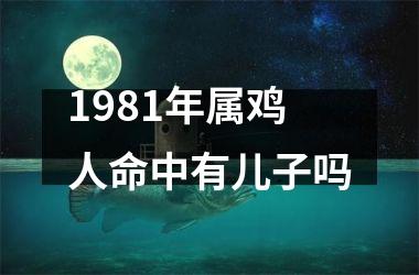 1981年属鸡人命中有儿子吗
