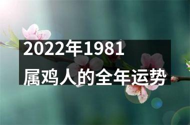 2025年1981属鸡人的全年运势