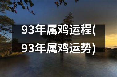 93年属鸡运程(93年属鸡运势)