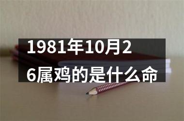 <h3>1981年10月26属鸡的是什么命