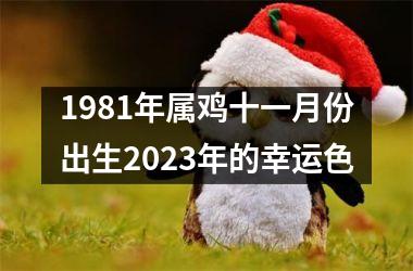 1981年属鸡十一月份出生2023年的幸运色
