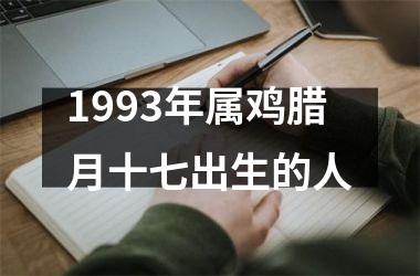 1993年属鸡腊月十七出生的人