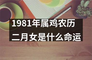 <h3>1981年属鸡农历二月女是什么命运