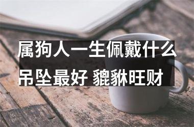 属狗人一生佩戴什么吊坠好 貔貅旺财