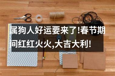 <h3>属狗人好运要来了!春节期间红红火火,大吉大利!