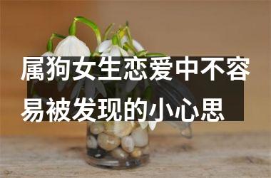 <h3>属狗女生恋爱中不容易被发现的小心思