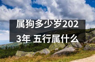 <h3>属狗多少岁2025年 五行属什么