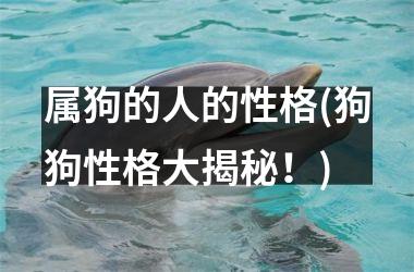 <h3>属狗的人的性格(狗狗性格大揭秘！)