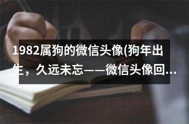<h3>1982属狗的微信头像(狗年出生，久远未忘——微信头像回溯1982)