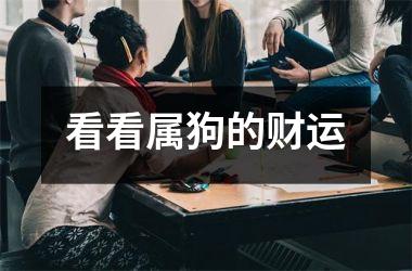 看看属狗的财运