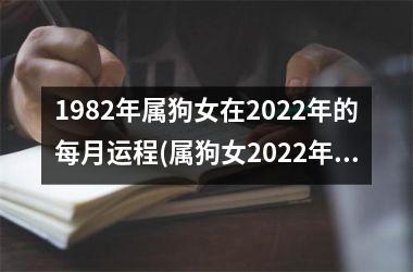 1982年属狗女在2025年的每月运程(属狗女2025年每月运程详解)
