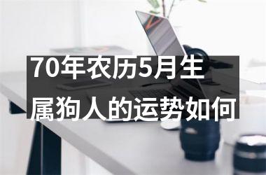 <h3>70年农历5月生属狗人的运势如何