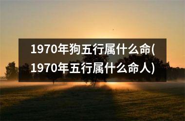 1970年狗五行属什么命(1970年五行属什么命人)