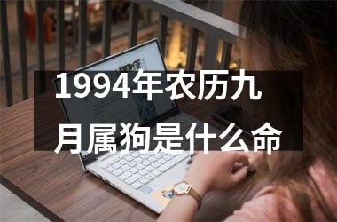 1994年农历九月属狗是什么命