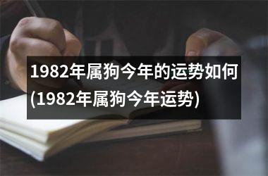 <h3>1982年属狗今年的运势如何(1982年属狗今年运势)