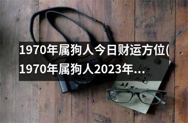 1970年属狗人今日财运方位(1970年属狗人2023年运势运程每月运程)