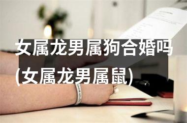 <h3>女属龙男属狗合婚吗(女属龙男属鼠)